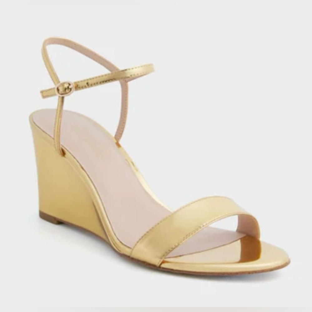 Tuckernuck Gold Metallic Delphine Wedges | 7 | NIB | $275 Retail - Picture 3 of 8